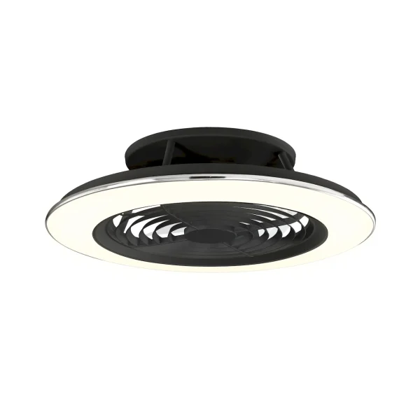 Ventilador Mantra Alisio XL Negro Transparentes Luz LED 73,5 cm