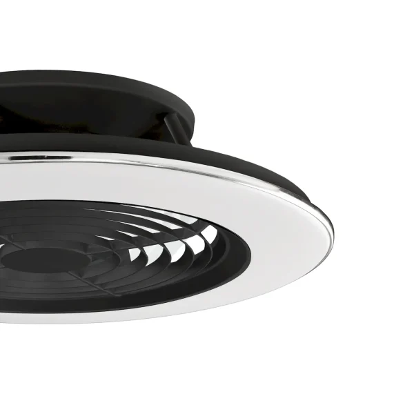 Ventilador Mantra Alisio XL Negro Transparentes Luz LED 73,5 cm