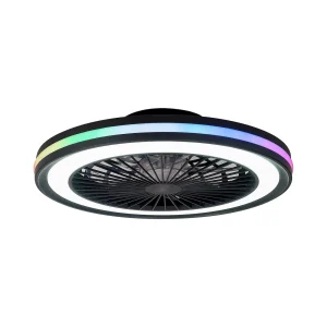 Ventilador Mantra Gamer BIG Negro Transparentes Luz LED 55,6 cm