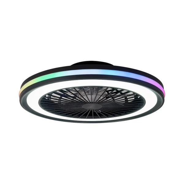 Ventilador Mantra Gamer BIG Negro Transparentes Luz LED 55,6 cm