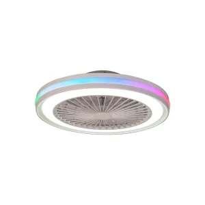 Ventilador de techo Mantra Gamer Blanco Transparentes Luz LED 46,6 cm