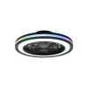 Ventilador de techo Mantra Gamer Negro Transparentes Luz LED 46,6 cm
