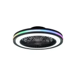 Ventilador de techo Mantra Gamer Negro Transparentes Luz LED 46,6 cm