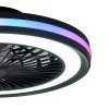 Ventilador de techo Mantra Gamer Negro Transparentes Luz LED 46,6 cm