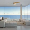 Ventilador Mantra Groenland S Blanco Madera clara Luz LED 102 cm