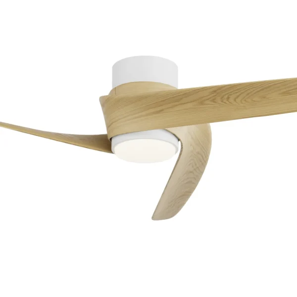 Ventilador Mantra Groenland S Blanco Madera clara Luz LED 102 cm