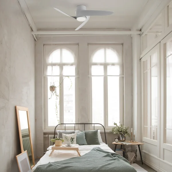 Ventilador de techo Mantra Groenland XS Blanco Blanco Luz LED 79,5 cm