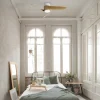 Ventilador Mantra Groenland XS Blanco Madera clara Luz LED 79,5 cm