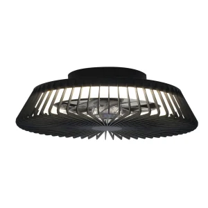 Ventilador de techo Mantra Himalaya Negro Transparentes Luz LED 63 cm