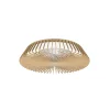 Ventilador Mantra Himalaya Blanco y madera Transparentes Luz LED 63 cm