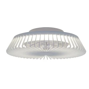 Ventilador Mantra Himalaya Blanco Transparentes Luz LED 63 cm