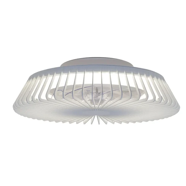Ventilador Mantra Himalaya Blanco Transparentes Luz LED 63 cm