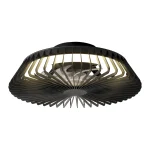 Ventilador Mantra Himalaya MINI Negro Transparentes Luz LED 53 cm