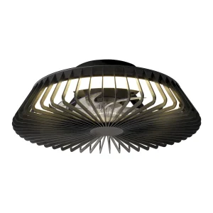 Ventilador Mantra Himalaya MINI Negro Transparentes Luz LED 53 cm