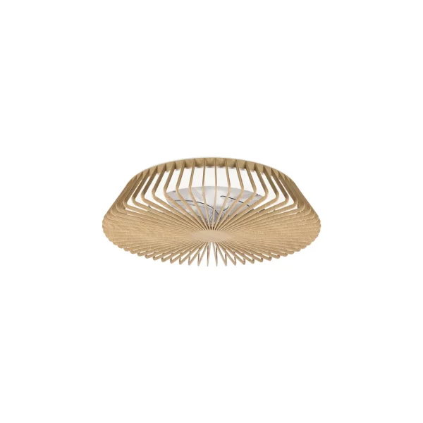 Ventilador Mantra Himalaya MINI Blanco y madera Transparentes Luz LED 53 cm