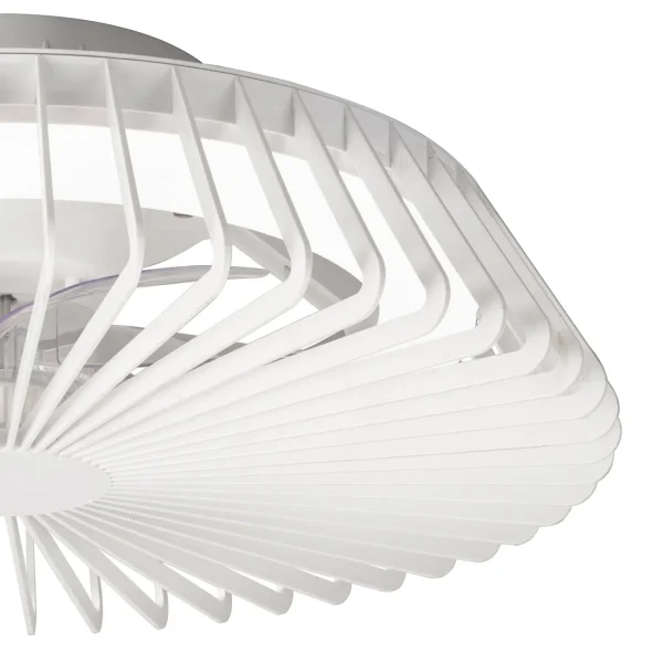 Ventilador Mantra Himalaya MINI Blanco Transparentes Luz LED 53 cm