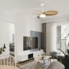 Ventilador Mantra Infinity Fan Blanco Madera clara Luz LED 92,5 cm