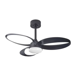 Ventilador de techo Mantra Infinity Fan Negro Negro Luz LED 92,5 cm