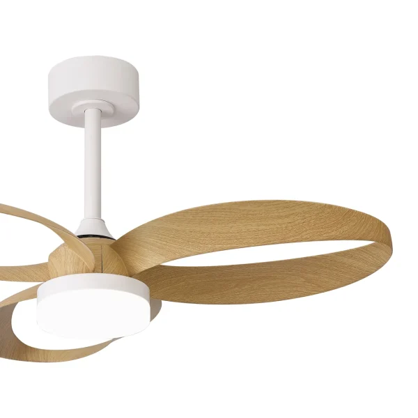 Ventilador Mantra Infinity Fan Blanco Madera clara Luz LED 92,5 cm