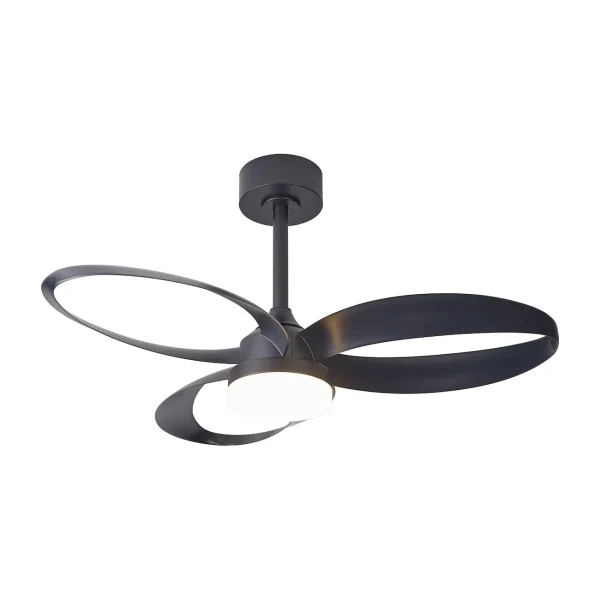 Ventilador de techo Mantra Infinity Fan Negro Negro Luz LED 92,5 cm