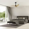Ventilador de techo Mantra Ipanema Negro Madera clara Sin Luz 107 cm