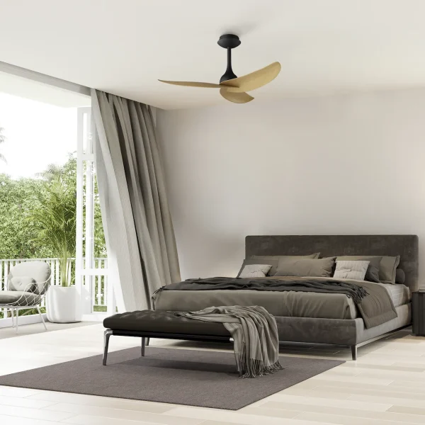 Ventilador de techo Mantra Ipanema Negro Madera clara Sin Luz 107 cm