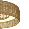 Ventilador Mantra Kilimanjaro MINI Blanco y ratan Transparentes Luz LED 58,5 cm