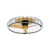 Ventilador de techo Mantra Nature Negro Madera clara Luz LED 79 cm