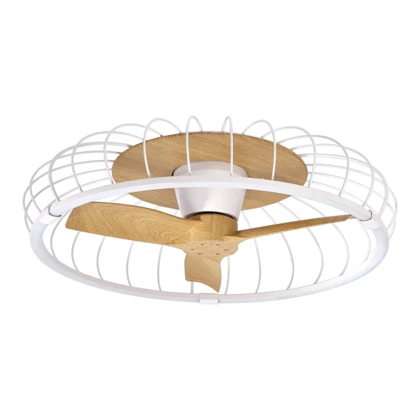Ventilador de techo Mantra Nature Blanco Madera clara Luz LED 79 cm