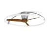 Ventilador de techo Mantra Nepal Plata Madera oscura Luz LED 105 cm