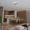 Ventilador Mantra Nepal MINI Blanco Madera clara Luz LED 74,1 cm