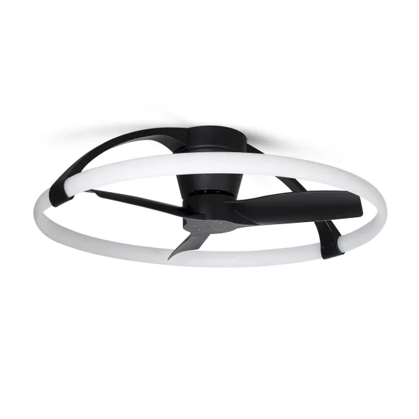 Ventilador de techo Mantra Nepal MINI Negro Negro Luz LED 74,1 cm