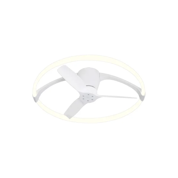 Ventilador de techo Mantra Nepal MINI Blanco Blanco Luz LED 74,1 cm