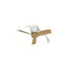 Ventilador Mantra Nepal MINI Blanco Madera clara Luz LED 74,1 cm