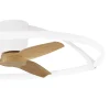 Ventilador Mantra Nepal MINI Blanco Madera clara Luz LED 74,1 cm