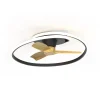 Ventilador de techo Mantra Ocean Negro Madera clara Luz LED 78 cm