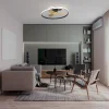 Ventilador de techo Mantra Ocean Negro Madera clara Luz LED 78 cm