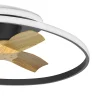 Ventilador de techo Mantra Ocean Negro Madera clara Luz LED 78 cm