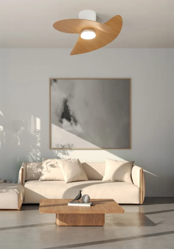 Ventilador de techo Mantra Ona Blanco Madera Luz LED 70 cm