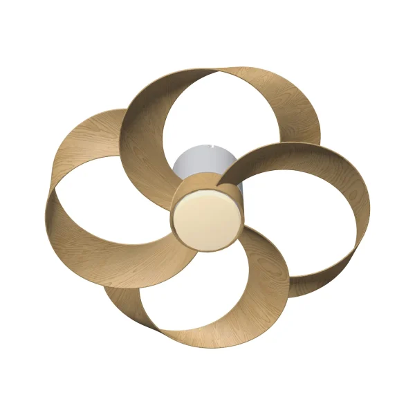 Ventilador de techo Mantra Rose LED motor DC blanco madera clara 8707