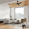 Ventilador de techo Mantra Thai Negro Negro Luz LED 122 cm