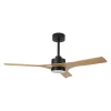 Ventilador de techo Mantra Thai Negro Madera clara Luz LED 122 cm