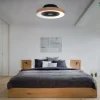 Ventilador Mantra Tibet Negro y madera Transparentes Luz LED 65 cm