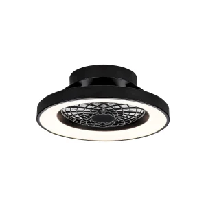Ventilador Mantra Tibet MINI Negro Transparentes Luz LED 53 cm