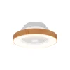 Ventilador Mantra Tibet MINI Blanco y madera Transparentes Luz LED 53 cm