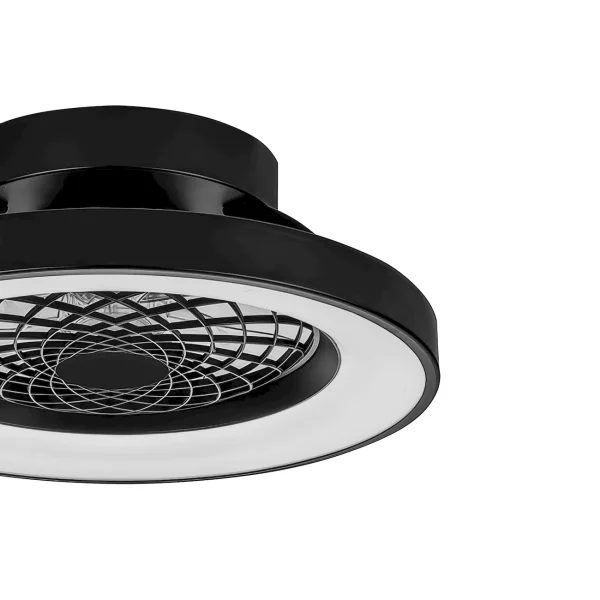 Ventilador Mantra Tibet MINI Negro Transparentes Luz LED 53 cm