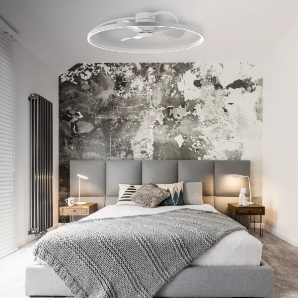 Ventilador de techo Mimax Anil blanco luz LED 100 cm