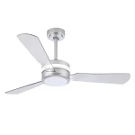 Ventilador de techo Mimax Garbi Plata Transparente LED 127 cm