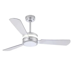 Ventilador de techo Mimax Garbi Plata Transparente LED 127 cm