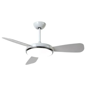 Ventilador de techo Mimax Leste blanco luz LED 107 cm
